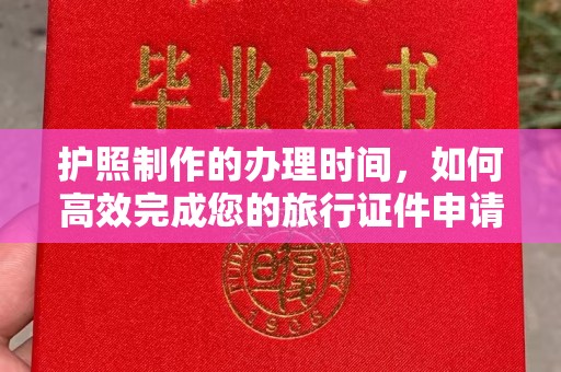 双河护照制作的办理时间，如何高效完成您的旅行证件申请