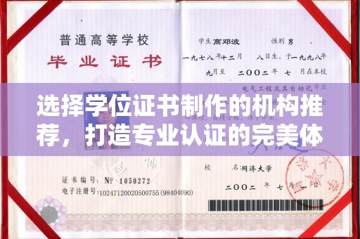双河选择学位证书制作的机构推荐，打造专业认证的完美体验