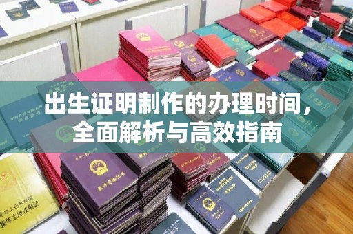 双河出生证明制作的办理时间，全面解析与高效指南